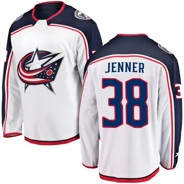 Youth Boone Jenner Columbus Blue Jackets ＃38 Breakaway White Away Jersey