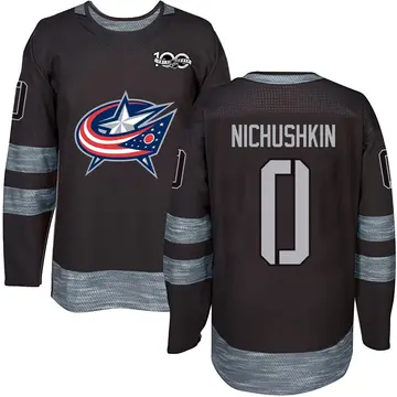 Youth Valeri Nichushkin Columbus Blue Jackets ＃0 Authentic Black 1917-2017 100th Anniversary Jersey